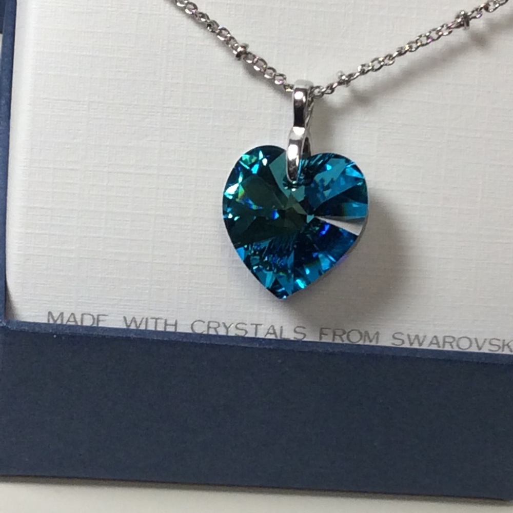 Heart shaped Pendant made with Swarovski Crystal